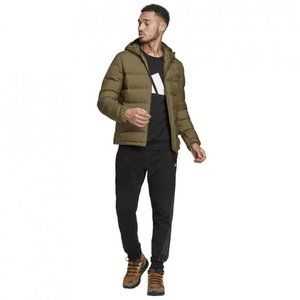 Adidas Men's Helionic Melange Full Zip Hooded Down Filled Jacket - Size L